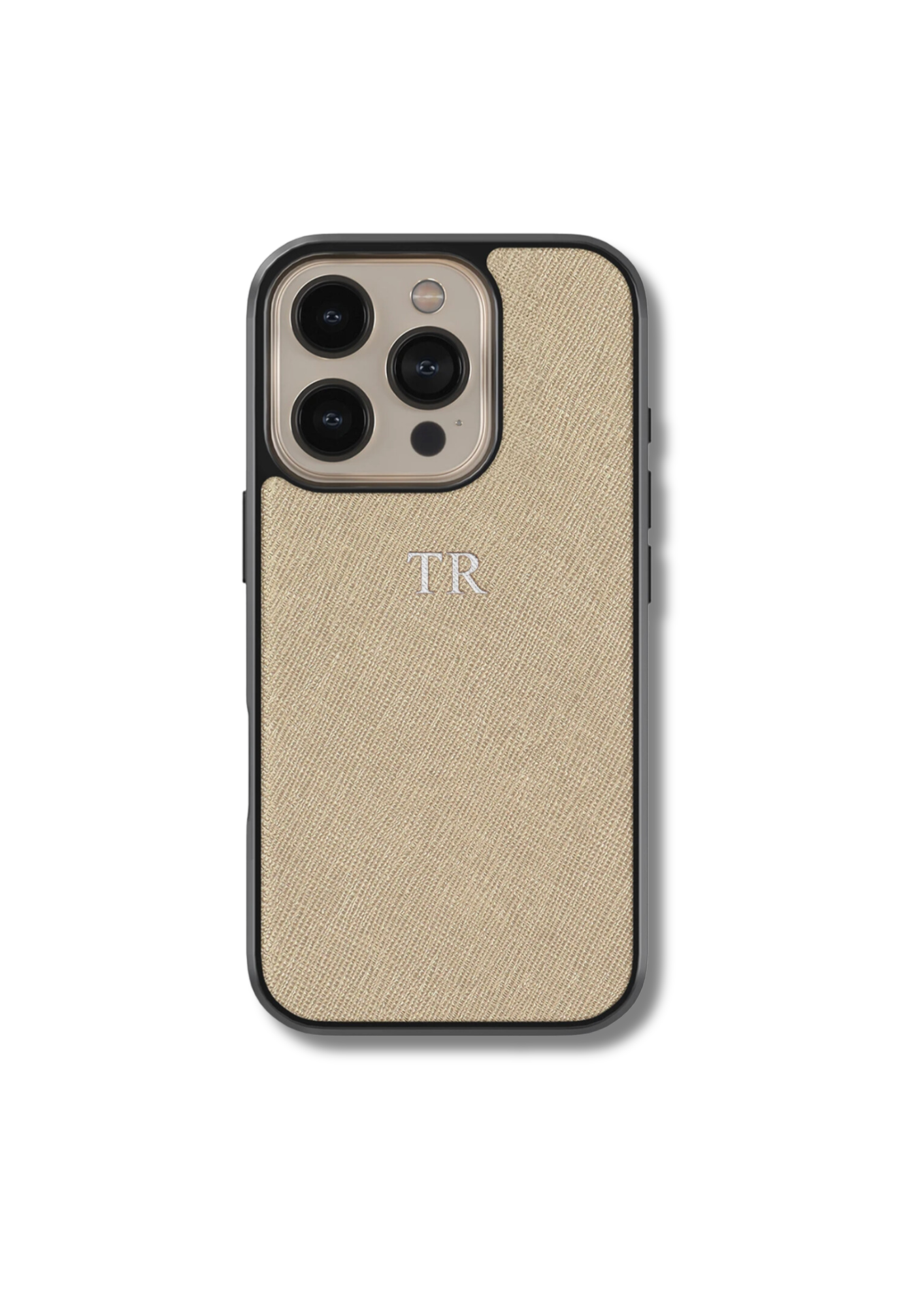 Leather Saffiano Phone Case - Gold