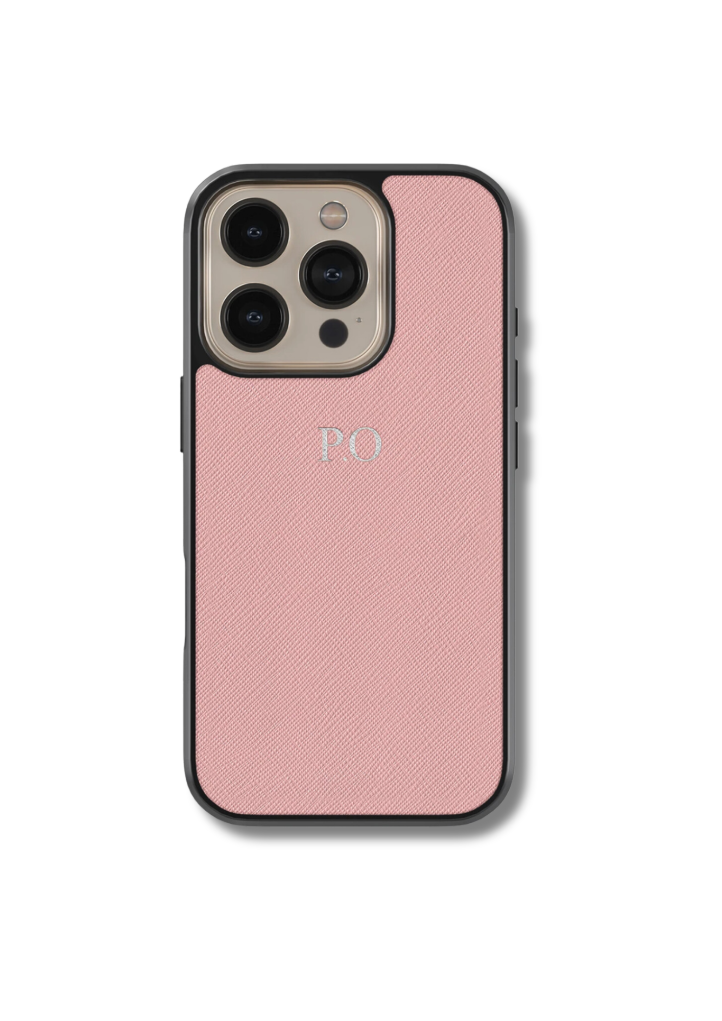 Leather Saffiano Phone Case - Pink