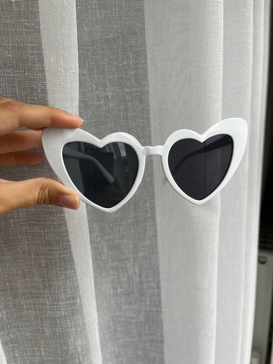 Heart Sunglasses - White