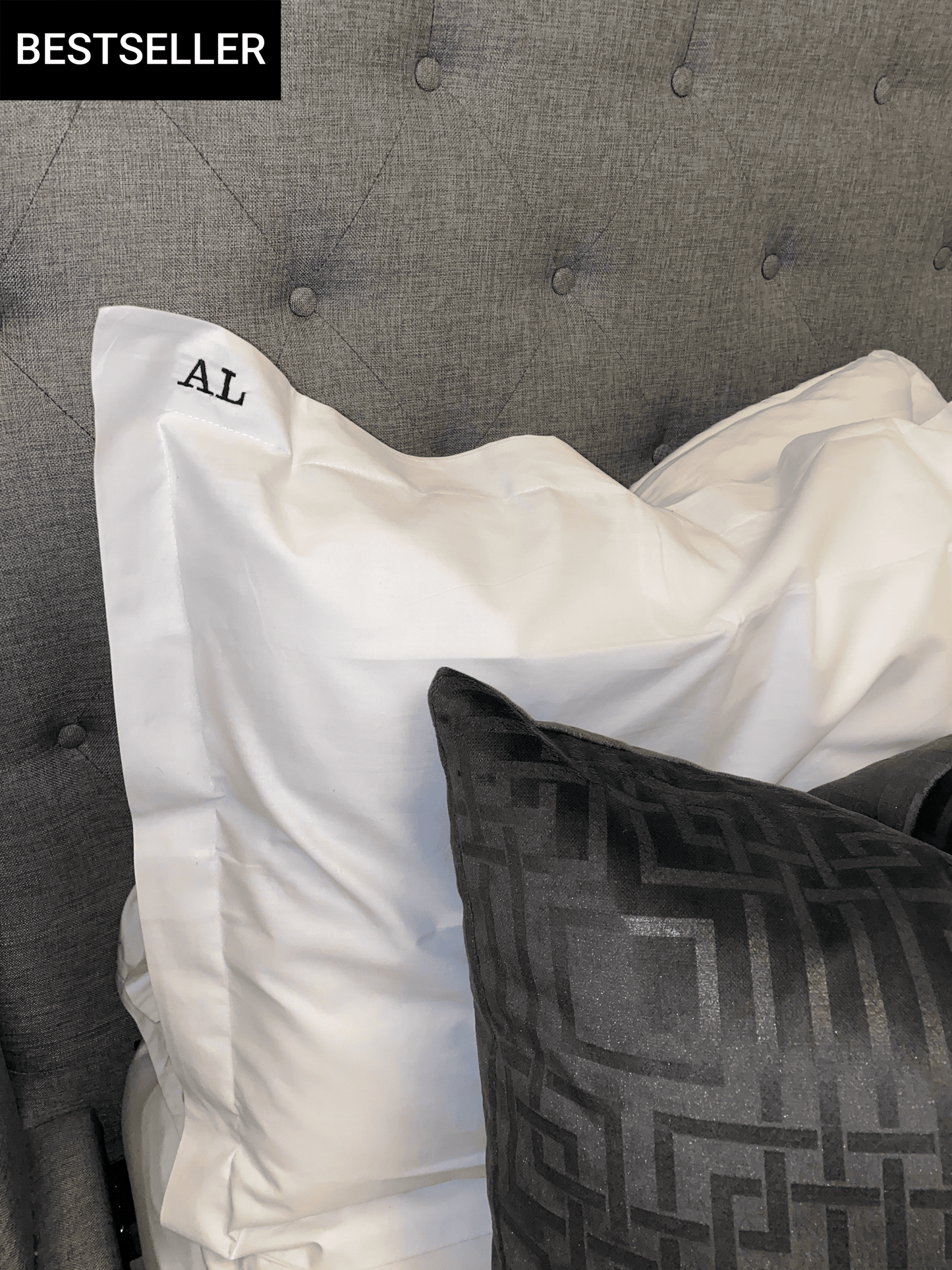 Oxford Embroidered Pillow Case Set